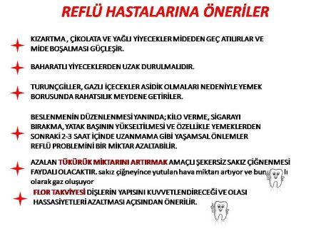 reflü hastalarına öneriler