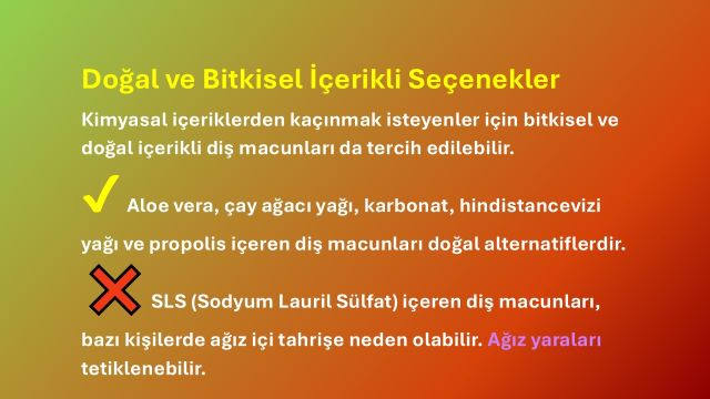 doğal diş macunları