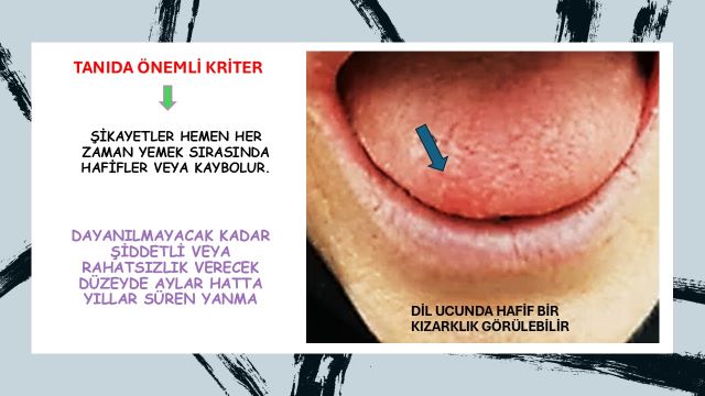 dilde oluşan kızarıklığı gösteren slayt