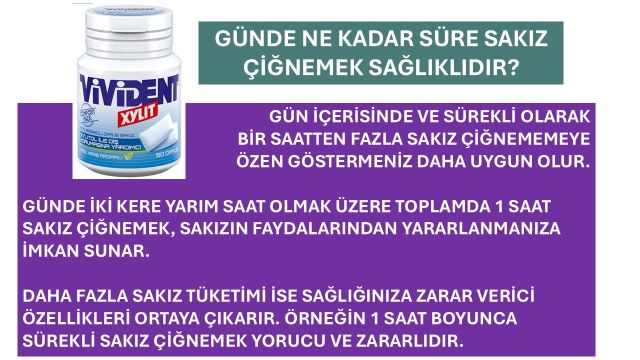 Günde ne kadar süre sakız çiğnemek sağlıklıdır.