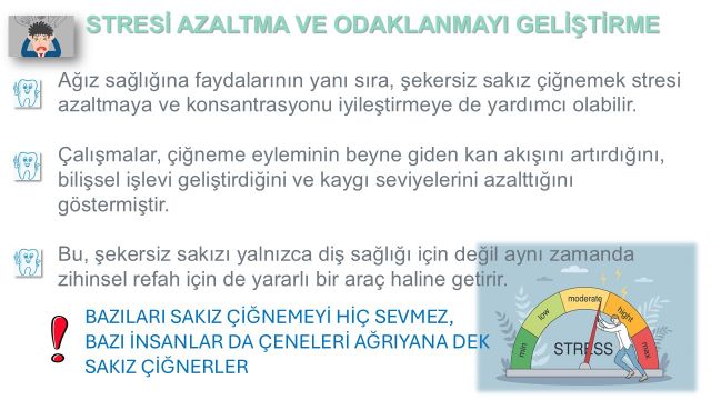 Sakız çiğnemenin stres azaltmaya olan etkisi